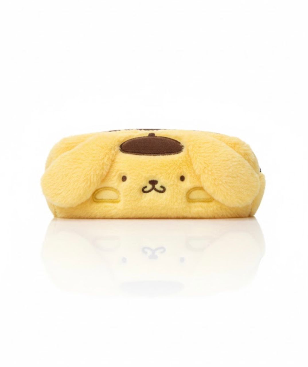 Soft Yellow Furry Pouch, Cute Makeup & Stationery Bag
