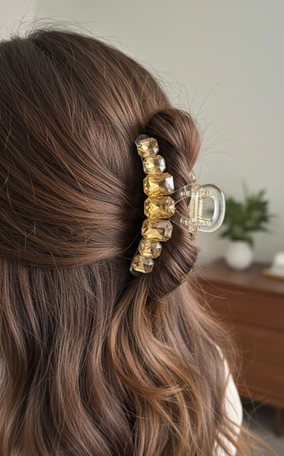 Crystal Hair Clip/ hair catcher