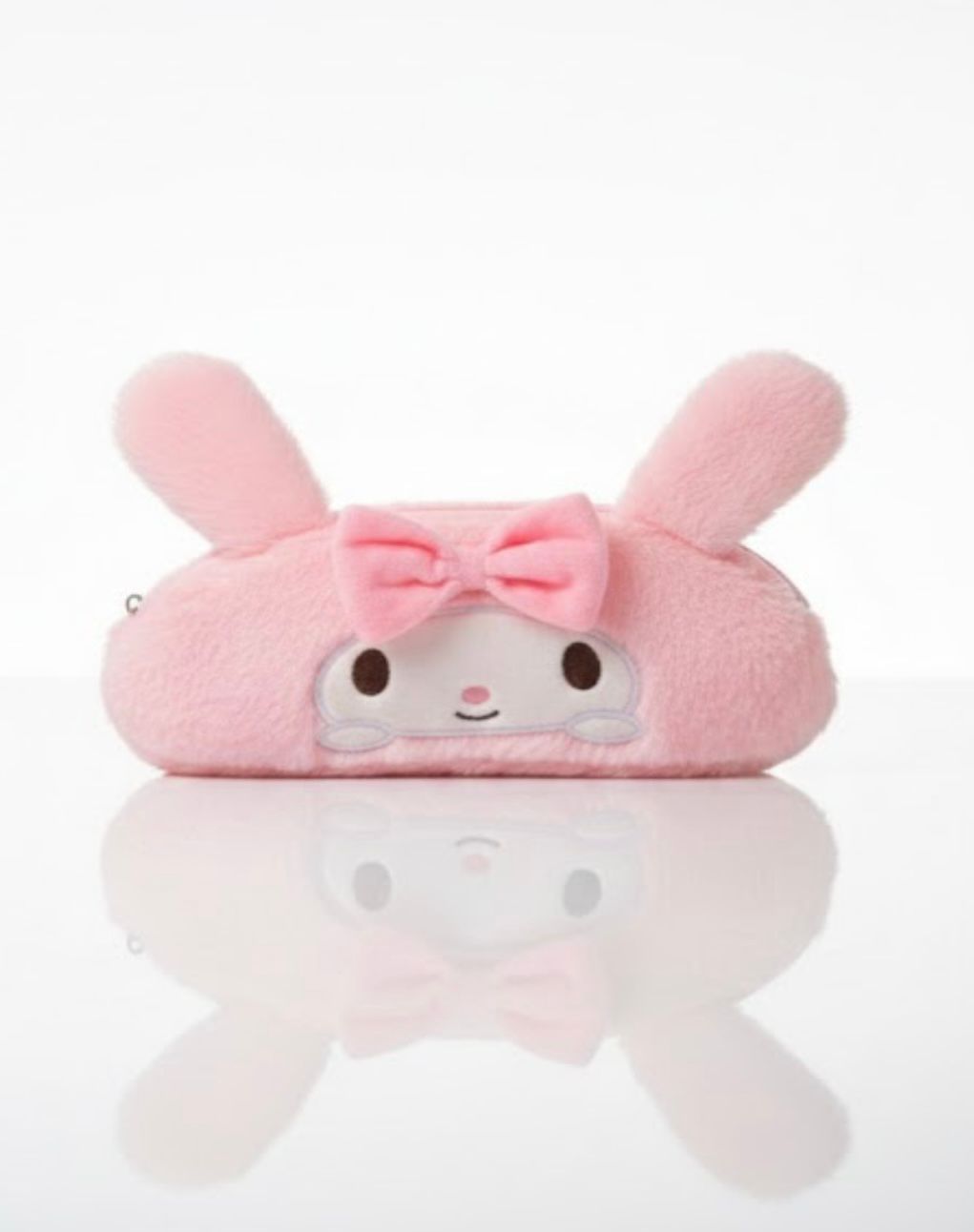 Cute Pink Furry Pouch for Girls, My Melody Pink Furry Pouch, For Makeup & Stationery